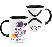 Zumo Digital Taza Criptomonedas Cohete To The Moon Bitcoin XRP Ripple Taza Desayuno Cerámica Blanca 11oz (XRP-ASTRO)