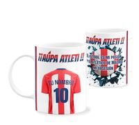 Zumo Digital Taza Equipo de Fútbol Atlético Madrid, Regalo Personalizado Hombre, Diseño Camiseta de Fútbol Hombre y Mujer, Capacidad 350ml (Taza-AT-Madrid)