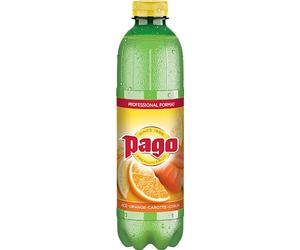 Zumos Pago - Bebida de frutas Naranja, Zanahoria y Limón a partir de Zumo de frutas 1l Clásicos (Paquete de 6)