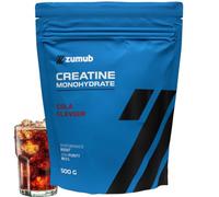Zumub Creatina Monohidratada en Polvo 500g, Sabor Cola, 166 dosis | Micronizada | Con Dosificador | Pureza: 99,5% | Aumenta Fuerza, Volumen y Rendimiento Físico