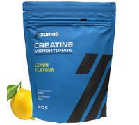 Zumub Creatina Monohidratada en Polvo 500g, Sabor Límon, 166 dosis | Micronizada | Con Dosificador | Pureza: 99,5% | Aumenta Fuerza, Volumen y Rendimiento Físico