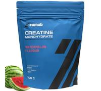 Zumub Creatina Monohidratada en Polvo 500g, Sabor Sandía, 166 dosis | Micronizada | Con Dosificador | Pureza: 99,5% | Aumenta Fuerza, Volumen y Rendimiento Físico