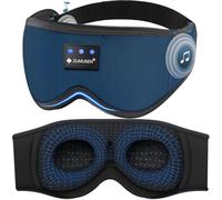 ZUMUSEN - Auriculares Bluetooth para dormir, auriculares 3D, 100% opacos, con auriculares para hombres y mujeres, puede jugar 15 horas de sueño con bolsa de viaje impermeable para viajes/siestas
