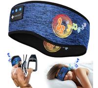 ZUMUSEN Auriculares para Dormir Diadema Bluetooth 5.4, Súper Suaves 16 Horas de Reproducción Auriculares Deportivos para Hombres y Mujeres,Auriculares de Diadema con Micrófonos para Trotar,Yoga