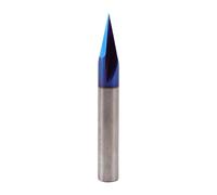 Zunate 1/4 Vástago 3 Flautas Carburo Broca de Ranura en V | Ángulo de 30 grados, cortador de grabado CNC, nanorrecubrimiento, fresado de aleación dura