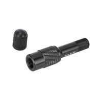 Zunate 2 Piezas Adaptador Extensor de Válvula de Aluminio (Black) | Alcance extendido, acceso a válvula empotrado, construcción de aleación, ajustador de impacto preciso