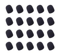 Zunate 20 Piezas Cubierta de Espuma para Micrófono, Filtro Pop de Parabrisas con Reducción de Ruido para Micrófono Lavalier, Protector de a Prueba de Viento y Polvo (BLACK)