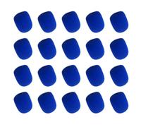 Zunate 20 Piezas Cubierta de Espuma para Micrófono, Filtro Pop de Parabrisas con Reducción de Ruido para Micrófono Lavalier, Protector de a Prueba de Viento y Polvo (BLUE)