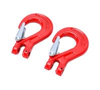 Zunate 2PCS Gancho de Agarre de Acero Aleado de 1,12 Toneladas con | Herrajes de aparejo forjados, puerta de bloqueo con resorte, ojo de horquilla con cadena de 6 mm, remolque de alta