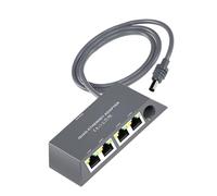 Zunate 4 Puertos Adaptador Ethernet Adecuado para Gen 3, Divisor de Gigabit Ethernet con Diseño de Plug and Play, Adaptador de Red de Múltiples Puertos para Red Externa con Cable,