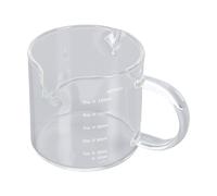 Zunate 4 Tazas Medidoras de café, Jarra de Espuma de Leche de Vidrio de Borosilicato de 150 Ml con Doble Boquilla, Taza Medidora de Vidrio a Prueba de Calor con Escala para café con Leche en Casa