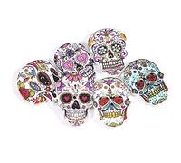 Zunate 50 Piezas de Botones de Calavera, Botones de decodificación de Esqueleto de Halloween, Accesorios de Ropa, para Manualidades de Costura DIY Decorativas(Mixta 2)