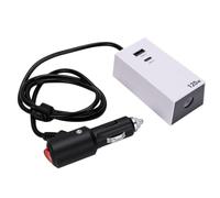 Zunate Adaptador de Coche de 3 Pies Apto para Mini Antenas Parabólicas Convertidor Elevador de 12 V-24 V a 36, con Puertos de Carga Rápida USB-A QC 3.0 18 W y Tipo C PD 45 W, Antena Parabólica