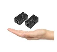 Zunate Adaptador de Inyector Ethernet PoE, Paquete de 2 |Fuente de Alimentación RJ45 para Montaje en Pared para Cámara IP 10/100Mbps (Black)