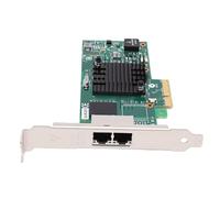 Zunate Adaptador de Red PCI Express, Nic Gigabit de 2 Puertos de 1000 Mbps con Soporte para Chip I350-T2 Puertos RJ45 Duales Tarjeta Ethernet PCI Express 2.0 X4 de Alto Perfil para PC