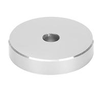 Zunate Adaptador de Registro con Orificio Grande para Tocadiscos | Convertidor de Husillo de Aluminio de 45 RPM para Individuales (Silver)
