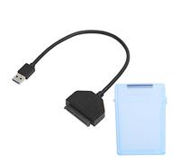 Zunate Adaptador SATA USB 3.0 de 2.5 Pulgadas, 6Gbps Adaptador SATA USB 3.0 de 2.5 Pulgadas SSD HDD Cable de Disco Duro Accesorio para Computadora + Caja de Protección (Azul)