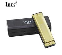 Zunate Armónica Key of G Blues, órgano Bucal de 10 Agujeros para Principiantes, Timbre Suave con Caja de ABS para Amantes de la Música, Dorado