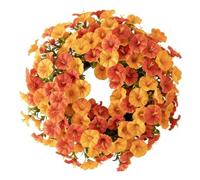 Zunate Artificial de Gloria de la Mañana de 15,7 Pulgadas, Exquisita Artesanía, Primavera, Verano, Decoración del Hogar, Granja, Boda, Colgante de Pared, Flores de bajo Mantenimiento (Orange)