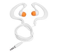 Zunate Auriculares con Cable para Natación, Resistente Al Agua IP68 | Auriculares Intrauditivos de 3,5 Mm con Tapones para los Oídos Adicionales para Practicar Surf, Correr, Gimnasio (Blanco Naranja)