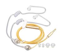 Zunate Auriculares de Tubo Acústico de Aire, Auriculares de Tubo de Aire Ergonómicos Auriculares de Tubo de Aire de 3,5 Mm Reducción de Ruido sin Radiación para Computadora Portátil Tablet(Naranja)