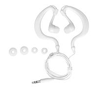 Zunate Auriculares Impermeables IP68 de 3,5 Mm para Nadar | Auriculares Intrauditivos con Cable y Tapones para los Oídos Reemplazables para Correr y Surfear (White)
