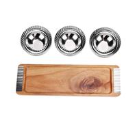 Zunate Bandeja para Servir de Nogal con 3 Tazones de Acero Inoxidable, Juego para Servir Patatas Fritas y para Aperitivos, Frutas y Nueces, Elegante Plato de Madera para Mesa de café de Fiesta