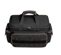 Zunate Bolsa de Herramientas de 17 Pulgadas, Bolsa de Almacenamiento de Herramientas de Boca Ancha Portátil Resistente para Electricistas, Mecánicos, Carpinteros con Correa para el Hombro (Portátil)