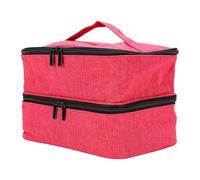 Zunate Bolsa Portátil para Esmalte de Uñas, Capacidad para 30 Botellas, Organizador de Manicura de Doble Capa con Inserto de Espuma, Estuche de Almacenamiento de Viaje, Caja de Kit de Uñas de Tela