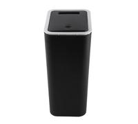 Zunate Bote de Basura de Plástico de Gran Capacidad con Tapa |Papelera con Tapa a Presión Sellada Inodoro para el Hogar, Cocina, Baño, 13 Galones, Color Blanco (BLACK)