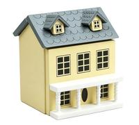 Zunate Cabaña en Miniatura para Casa de Muñecas, Modelo de Casa Pequeña a Escala 1:12 para Muñecas, Decoración de Villa Europea con Techo Inclinado, Muebles de de de Madera para Escenas Nórdicas