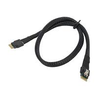 Zunate Cable SAS Delgado, Micro de 12 Gbps para Cable SATA, Cable de Destino SAS Conectado con Interfaz Mini SAS HD, SSD y para Interfaz SATA de 7 Pines, Cable 8654 a 8654 (1 m/3,3 pies)