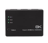 Zunate CABLEDECONN 2.1 Ultra HD 8K Alta Velocidad 48Gbps Switch 2in 1out 8K @ 60Hz 4K @ 120Hz con Control Remoto, para para monitores de proyectores PS5