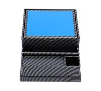 Zunate Caja de Almacenamiento de Plástico, Portátil, Tipo Prensa, Estuche para Puros, Contenedor Pequeño Impermeable para el Hogar, Coche, Oficina, Viajes, Capacidad para 40 Puros, Negro y Gris