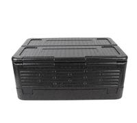 Zunate Caja de Comida Aislada Plegable con Capacidad de 60 litros, Material EPP Duradero, para Viajes de Pesca en la Playa (Black)