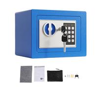 Zunate Caja de Seguridad Impermeable a Prueba de Fuego, Teclado Programable, Caja Oculta Montada en la Pared para Seguridad de Objetos de Valor (0,17 Pies cúbicos) (BLUE)