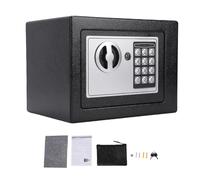 Zunate Caja de Seguridad Impermeable a Prueba de Fuego, Teclado Programable, Caja Oculta Montada en la Pared para Seguridad de Objetos de Valor (0,17 Pies cúbicos) (BALCK)