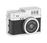 Zunate Cámara de Llavero Retro, 64GB Video HD 1080P 2MP Tipo C Cámara para Fotos Pantalla a Color de 0,96 Pulgadas 4 Filtros Linterna OTG Portátil Estilo Retro para Fotografía de Viajes (Black)