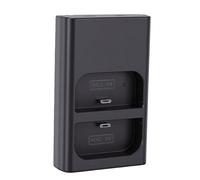 Zunate Cargador de Batería para Timbre, Estación de Carga de Batería de Doble Puerto Apta para Ring Doorbell 2 3 3 Plus 4, Base de Carga Rápida USB C con Seguridad Inteligente