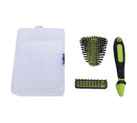 Zunate Cepillo de Alambre Descalcificador para Eliminar óxido, Pintura en Polvo, Parrilla para Barbacoa, Piezas de Automóvil, Espacios Estrechos, Caja de Almacenamiento de 2 Cabezales, Antideslizante