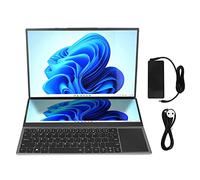 Zunate Computadora Portátil de Pantalla Dual de 16 Pulgadas y 14 Pulgadas, Pantalla Principal HD de 16 Pulgadas Pantalla Secundaria Táctil FHD de 14 Pulgadas, Estado Sólido de 32G RAM