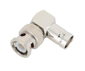 Zunate Conector BNC Macho a Hembra de Latón en ángulo Recto | Adaptador de Codo Coaxial de 50 Ohmios para Sistemas de Comunicación
