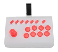 Zunate Controlador de Juego de Lucha Universal Inalámbrico Bluetooth Joystick Stick con Turbo y Macro para para para OS X, para Steam Deck, para NeoGeo (White)