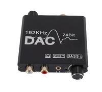 Zunate Convertidor de Sonido Digital a Analógico Volumen Ajustable 192 KHz Calidad HiFi para Uso Doméstico Aleación de Aluminio 1 Unidad