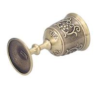 Zunate Copa Europea Vintage |Cáliz de Bronce de 3,6 Pulgadas para Decoración Coleccionable Medieval de Whisky de Vino (Grande)