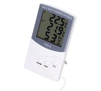 Zunate Digital -Hygrometer with Probe |Pantalla Grande para el Hogar |-50 a 70°C, 25%-98% HR Mesa de Pared para Interiores y Exteriores
