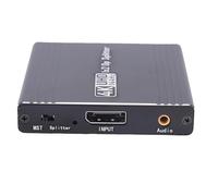 Zunate Divisor DisplayPort, Extensor HDMI 4K 144Hz Compatible con UHD SST MST 1x2 Modo Espejo Extendido Adaptador DisplayPort a HDMI Dual No requiere controlador Puerto DP para PC