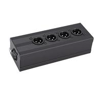 Zunate Divisor XLR 1 a 4 de Aleación de Aluminio |Caja de Distribución Pasiva Hembra de 3 Pines a 4 Machos para Mezclador, Micrófono, PA y Escenario, Adaptador de Señal de Balanceado de Baja Latencia