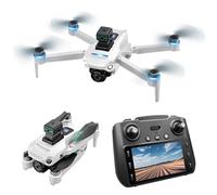 Zunate Drone con Cámara Dual, Control de Aplicaciones FPV Drone con Remoto LCD, Evitación de Obstáculos Inteligentes, WiFi 5G, Vuelo de 20 Minutos, Rango de 2000m, Control de Gestos (2 baterías)