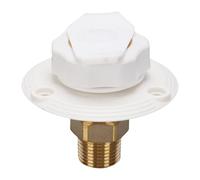 Zunate Entrada de Agua con Brida de Llenado para Vehículos Recreativos |Conector de Latón Hembra 3/4NH a Macho 1/2NPT para Agua Urbana, Incluye Válvula de Retención, Tapón Antipolvo y Malla de Filtro